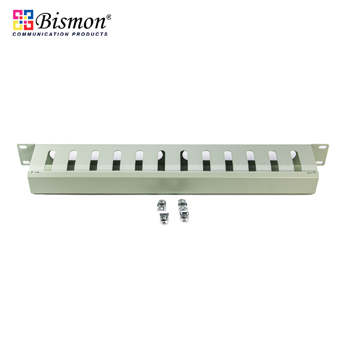 Cable Management Panel with Cover(Grey color)(แผงจัดสายหน้าตู้ rack)
